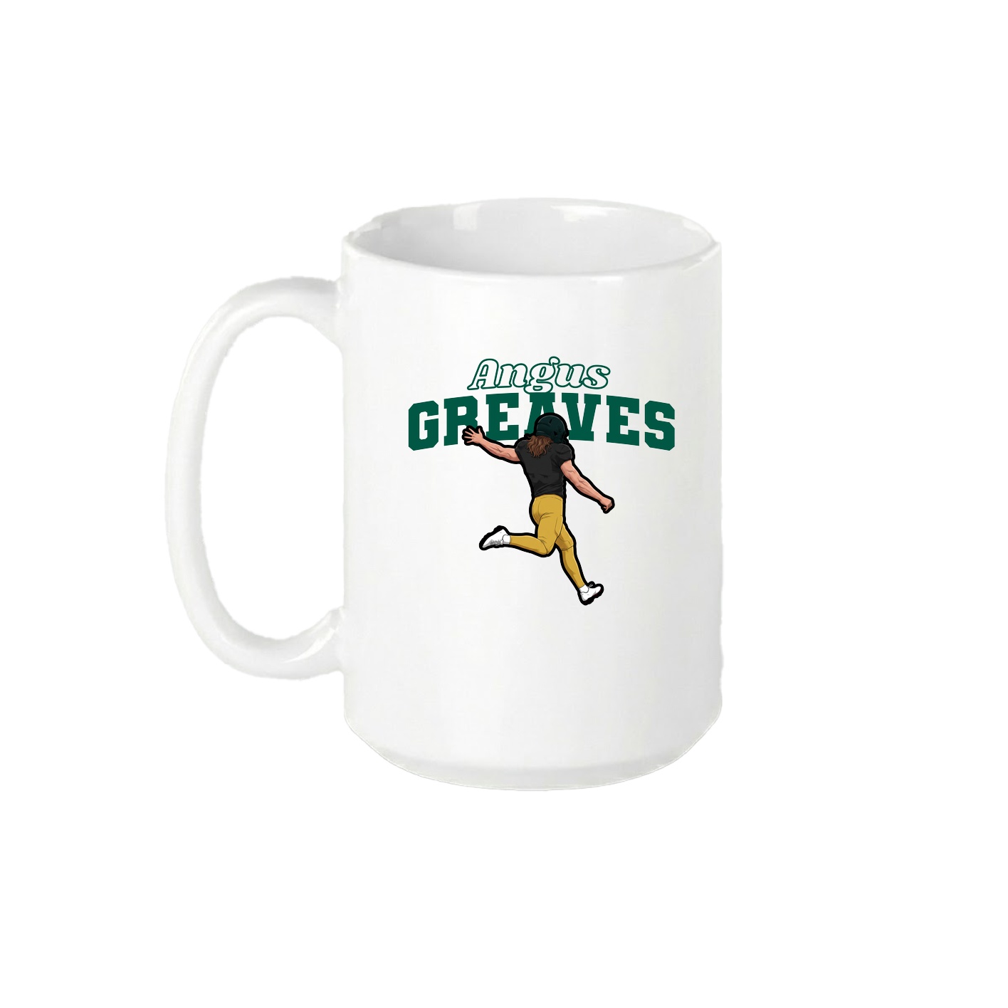 15oz Coffee Mug — Name Arch in White