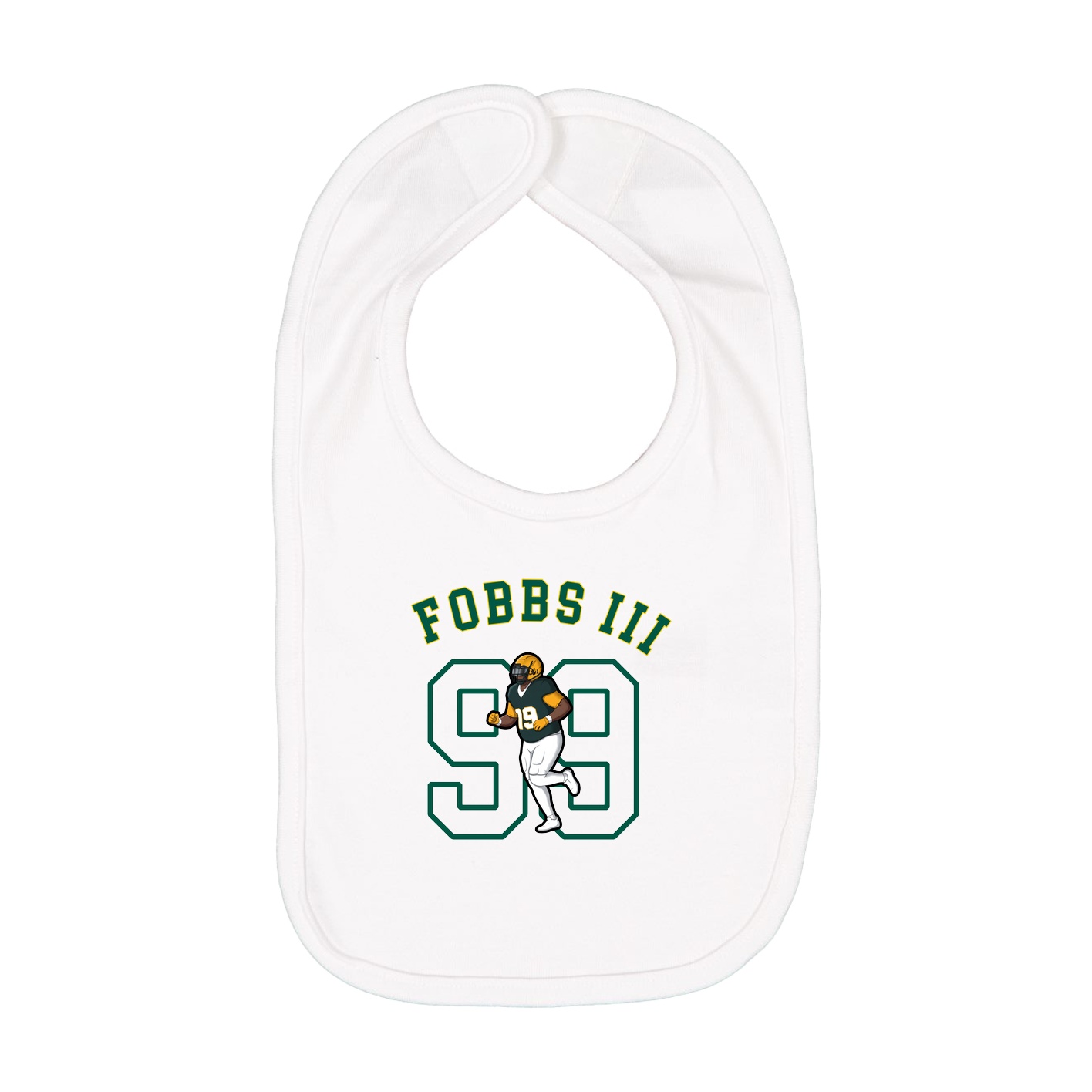 Infant Bib — Shirsey Arch in White