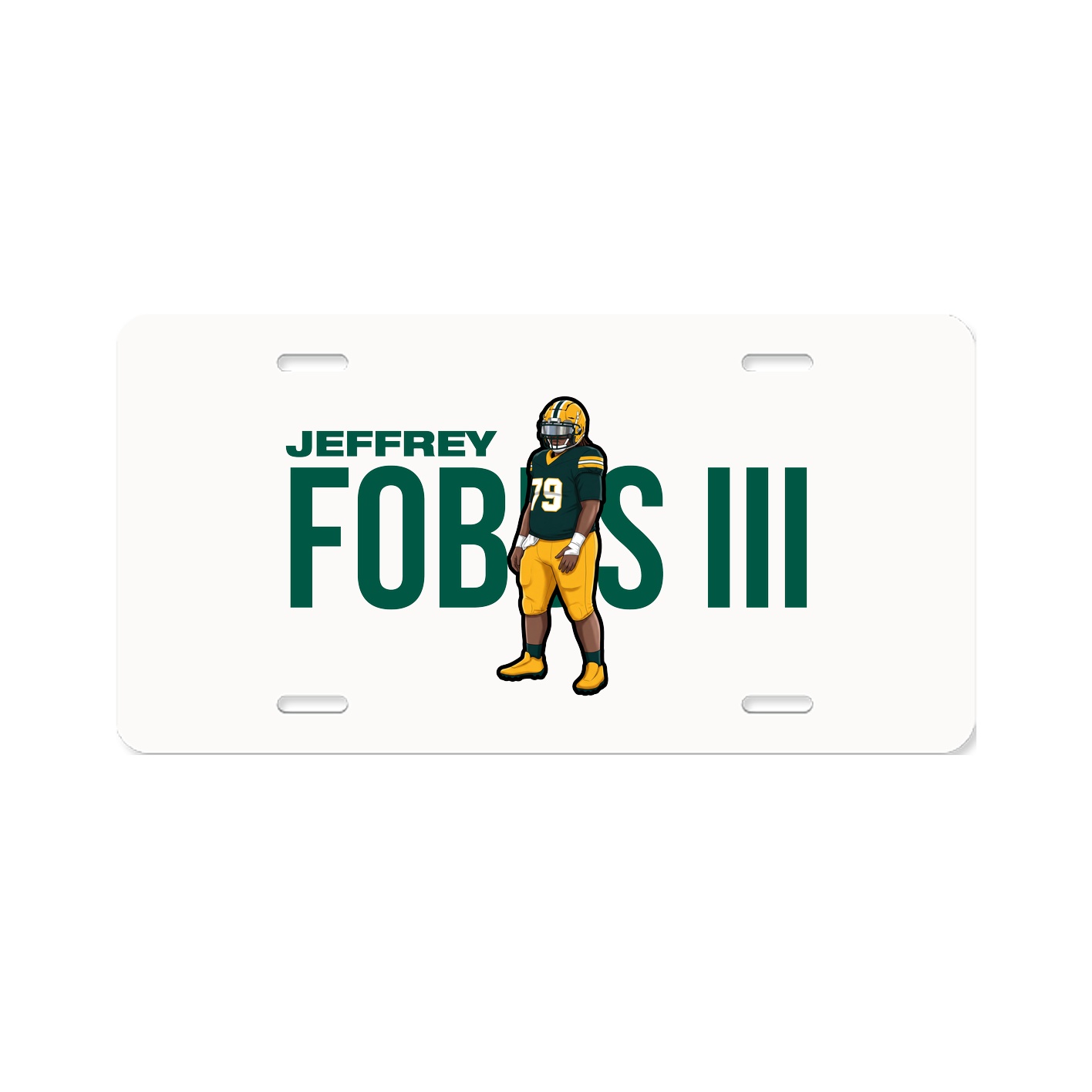 License Plate — Player Name in Classic