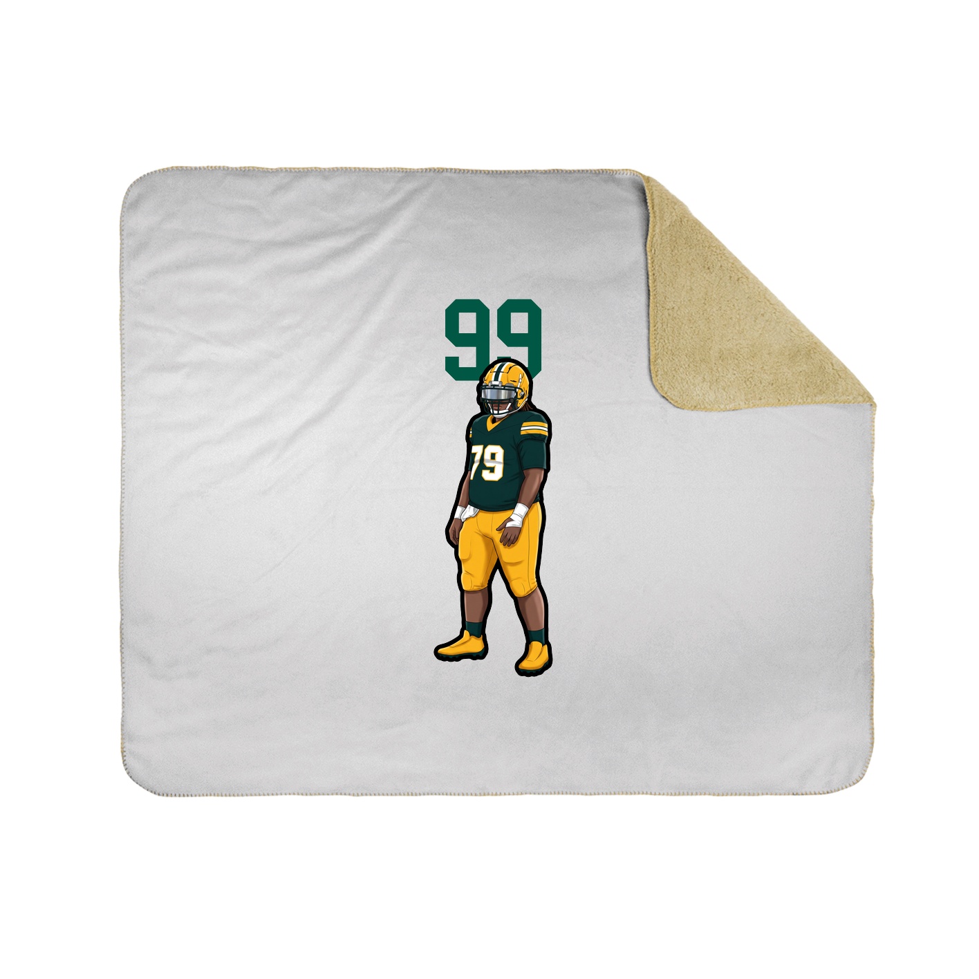 Throw Blanket — Number Top in White