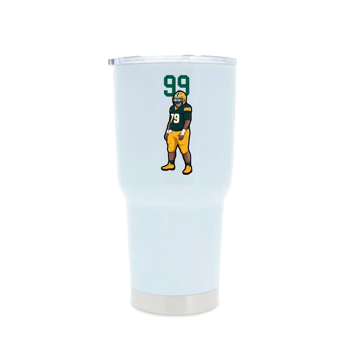 30oz Stainless Steel Tumbler — Number Top in White