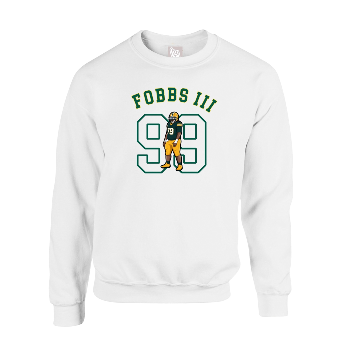 Fleece Crew — Shirsey Arch in White
