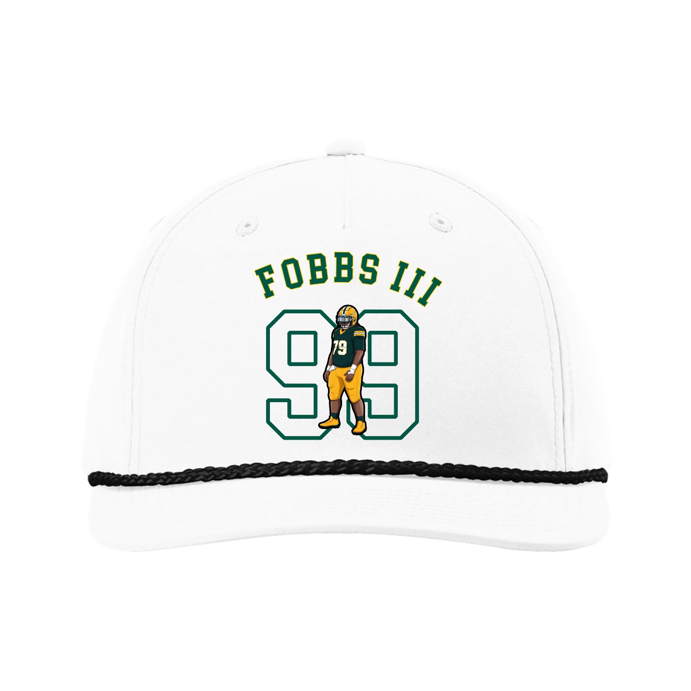 Five-Panel Classic Rope Cap — Shirsey Arch in White