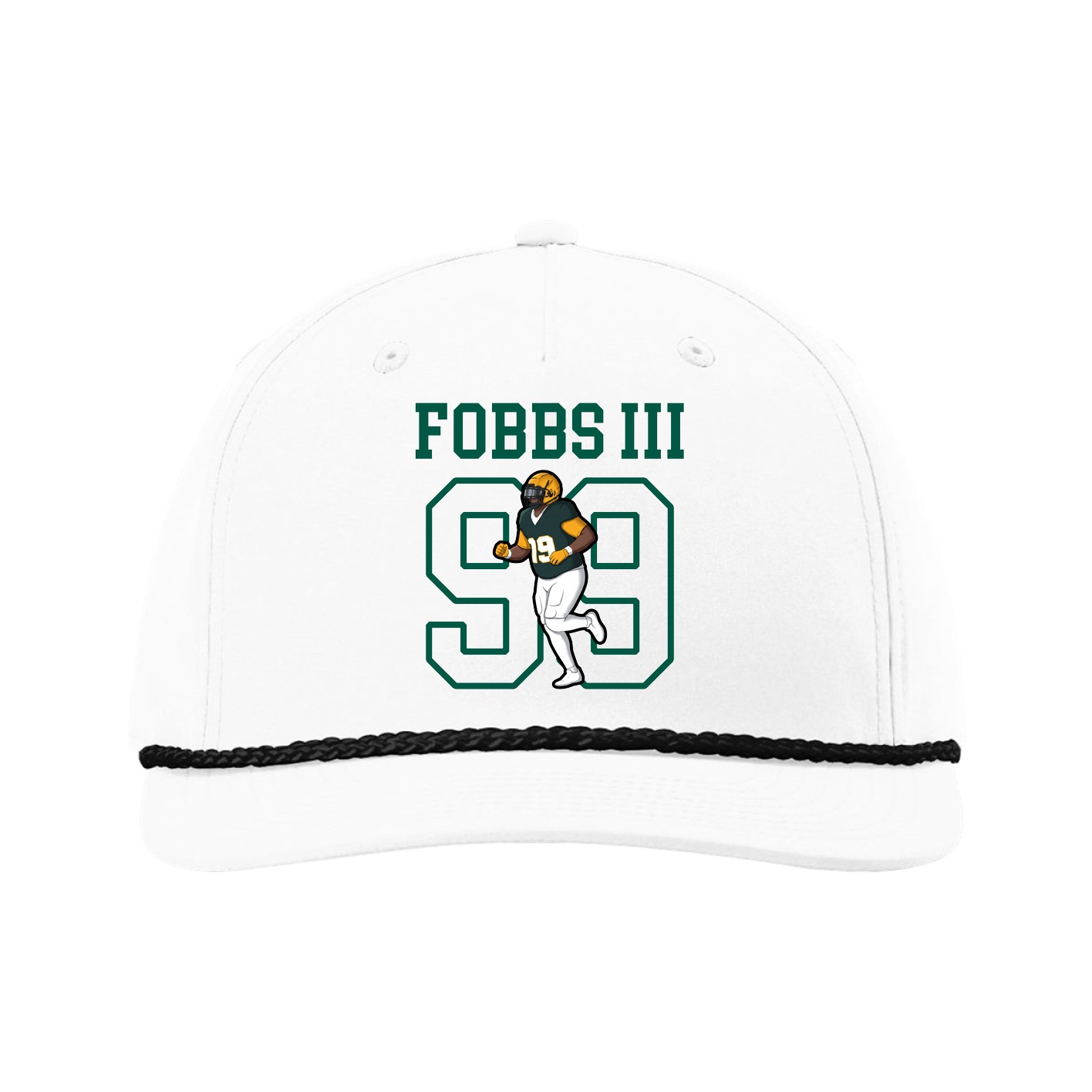 Five-Panel Classic Rope Cap — Shirsey in White