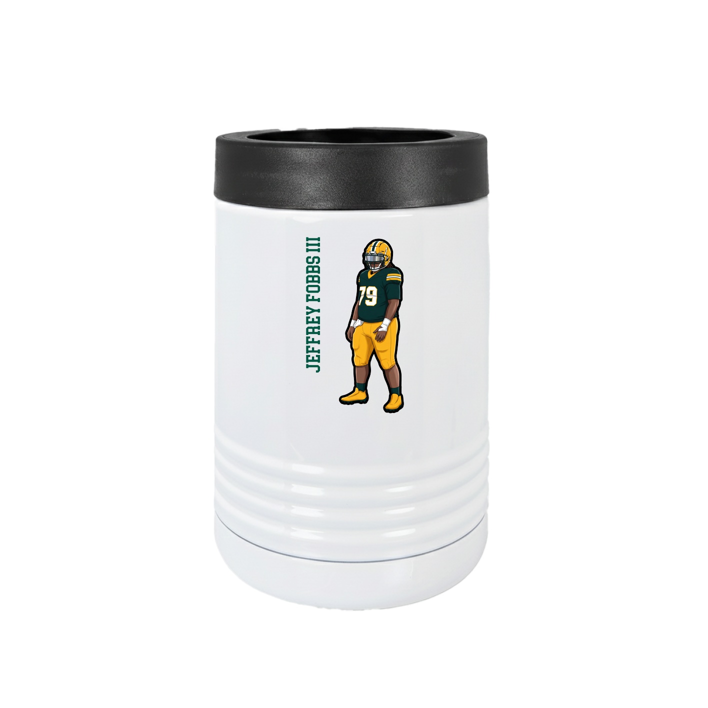 Beverage Holder — Name Vertical in White