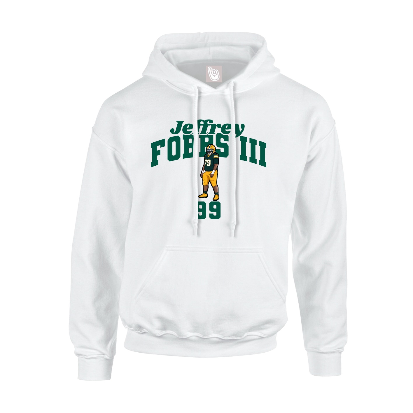 Hoodie — Signature Arch in White