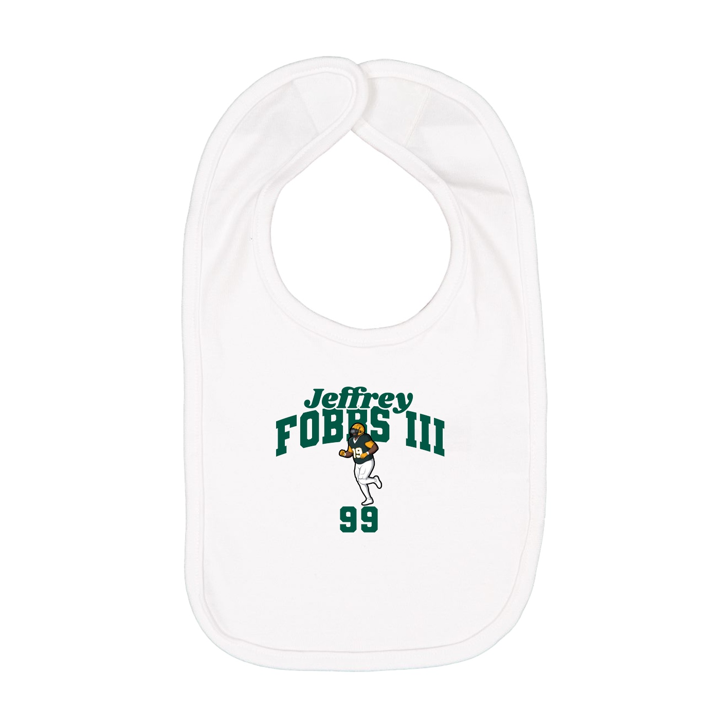 Infant Bib — Signature Arch in White