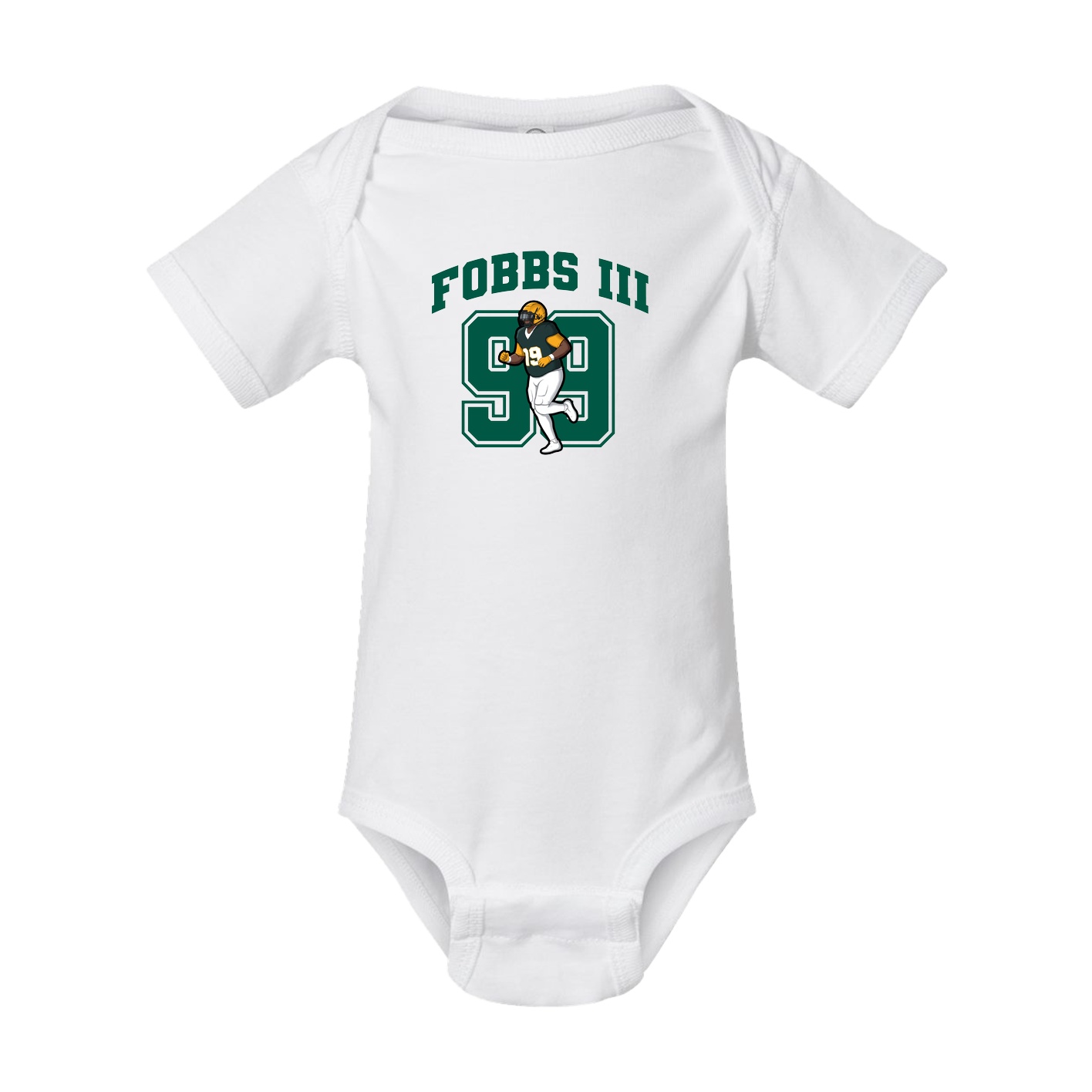 Baby Onesie — Number in White