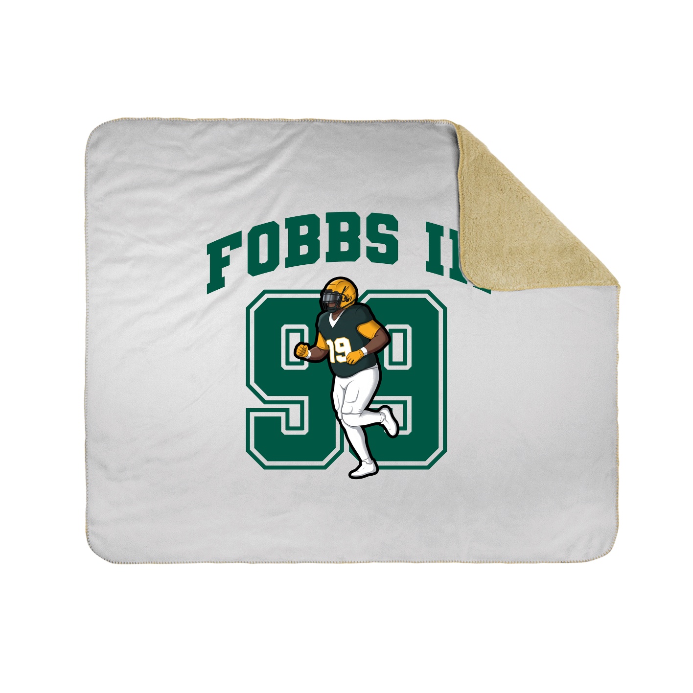 Throw Blanket — Number in White