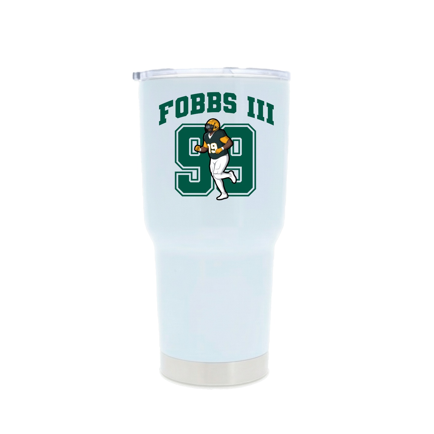 30oz Stainless Steel Tumbler — Number in White