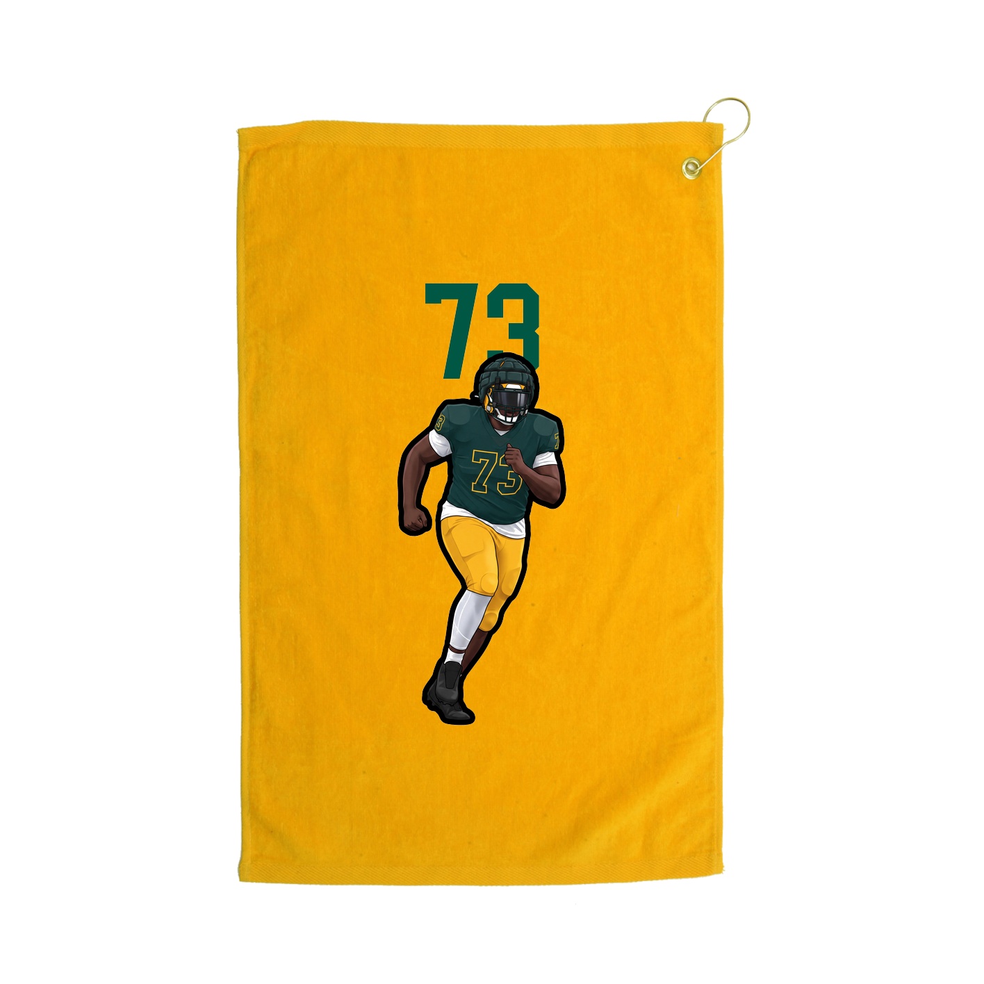 Golf Towel — Number Top in Gold