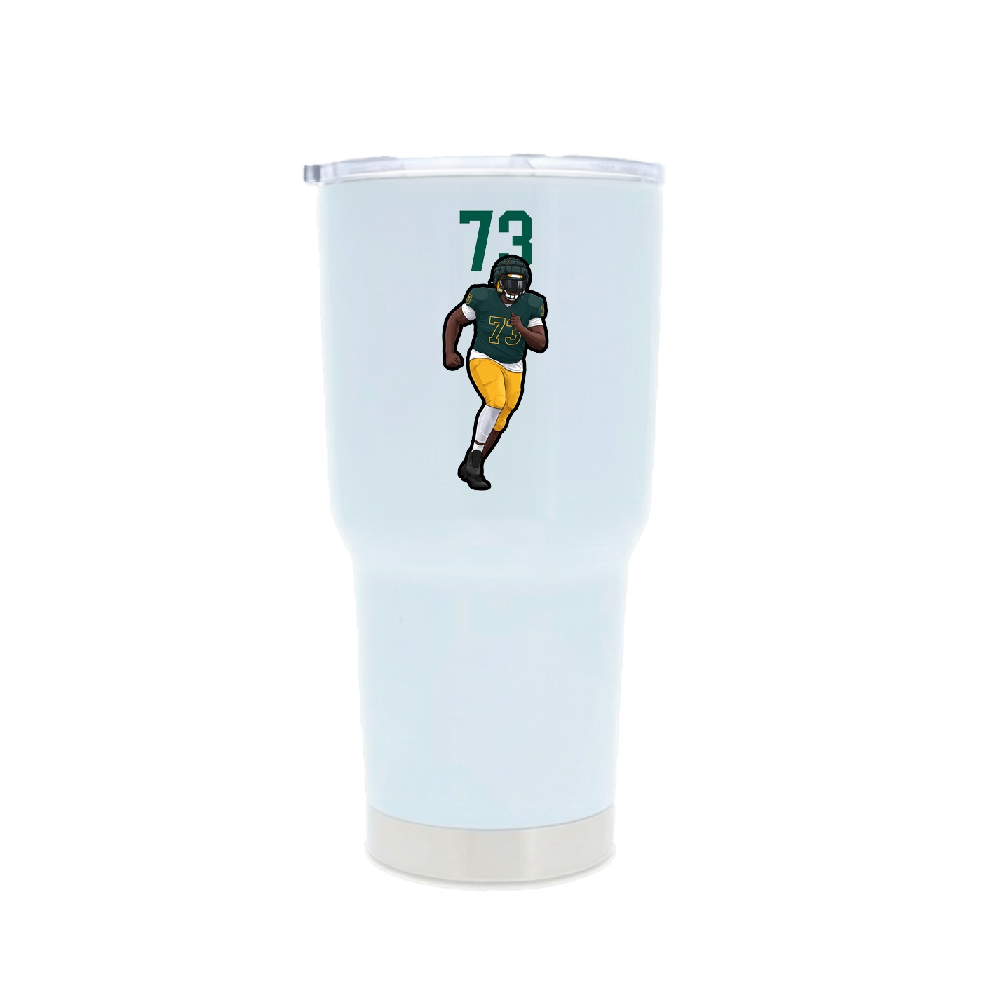 30oz Stainless Steel Tumbler — Number Top in White