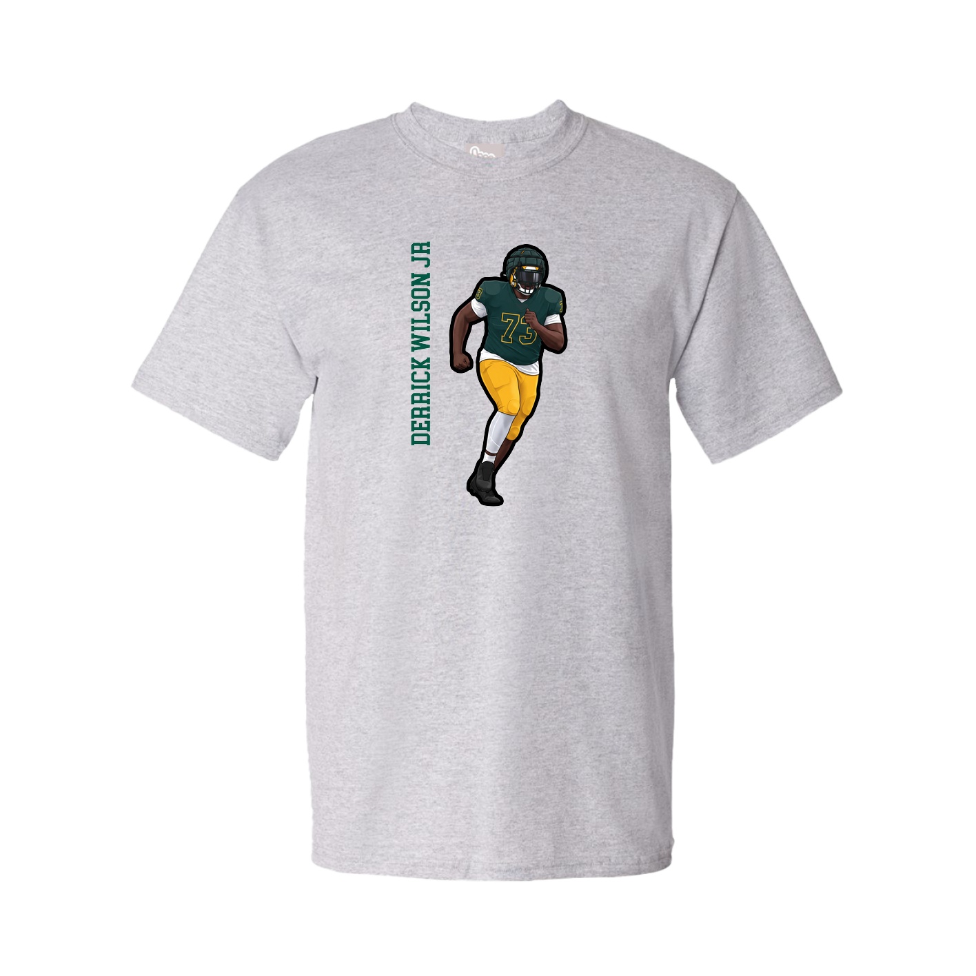 Tee — Name Vertical in Grey