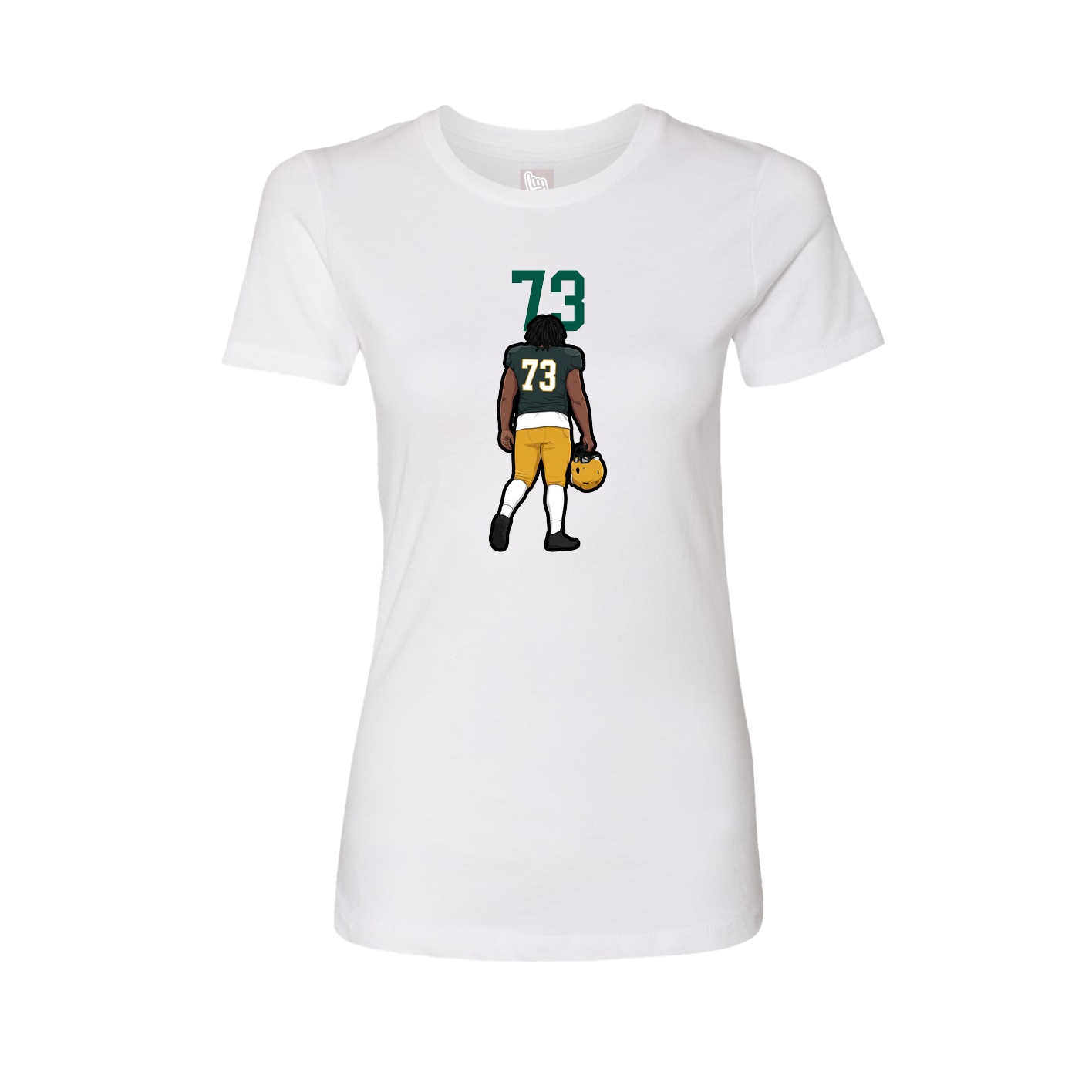 Fitted Women's Tee — Number Top in White