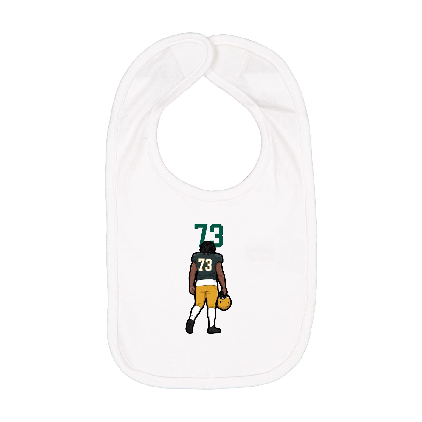 Infant Bib — Number Top in White