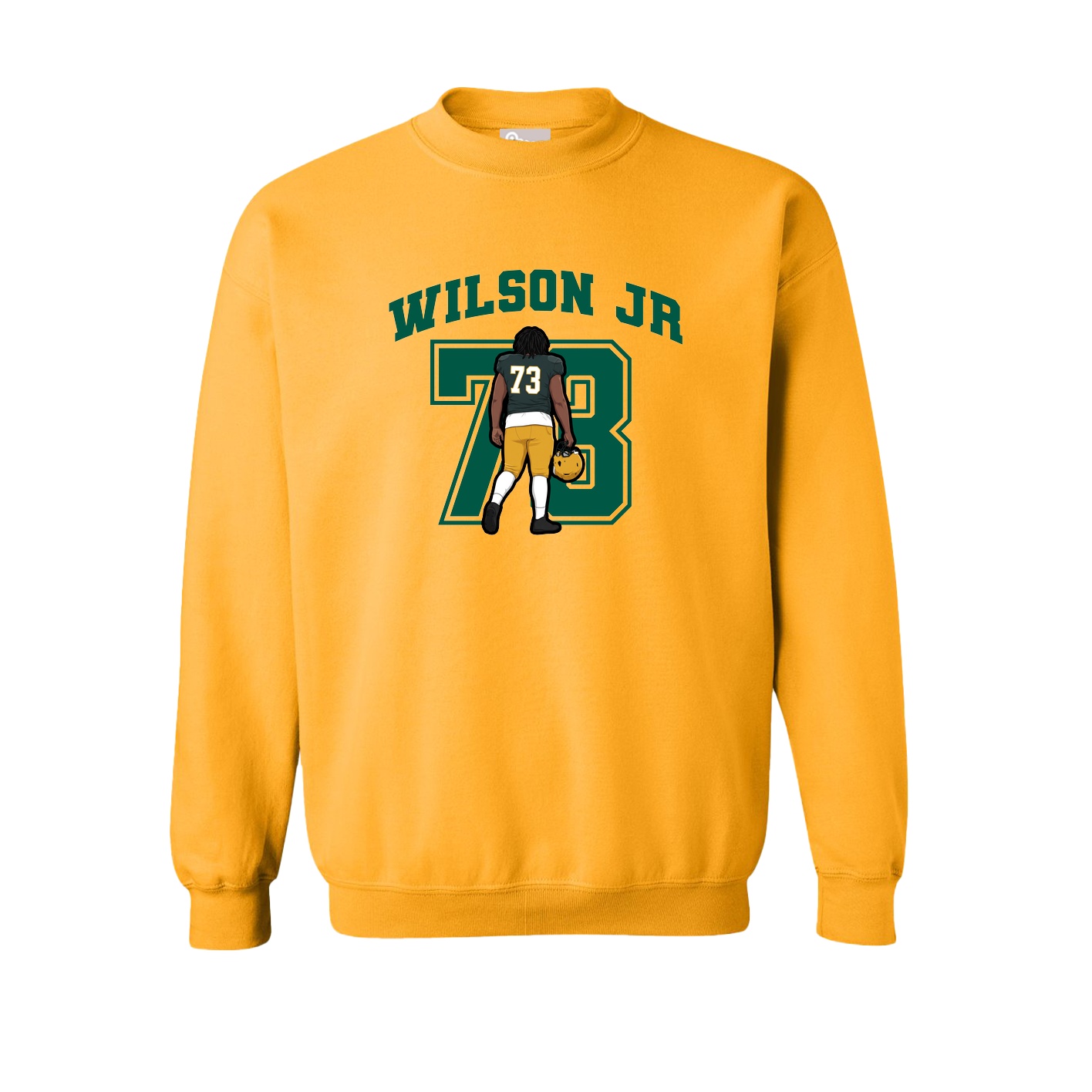 Fleece Crew — Number in Gold