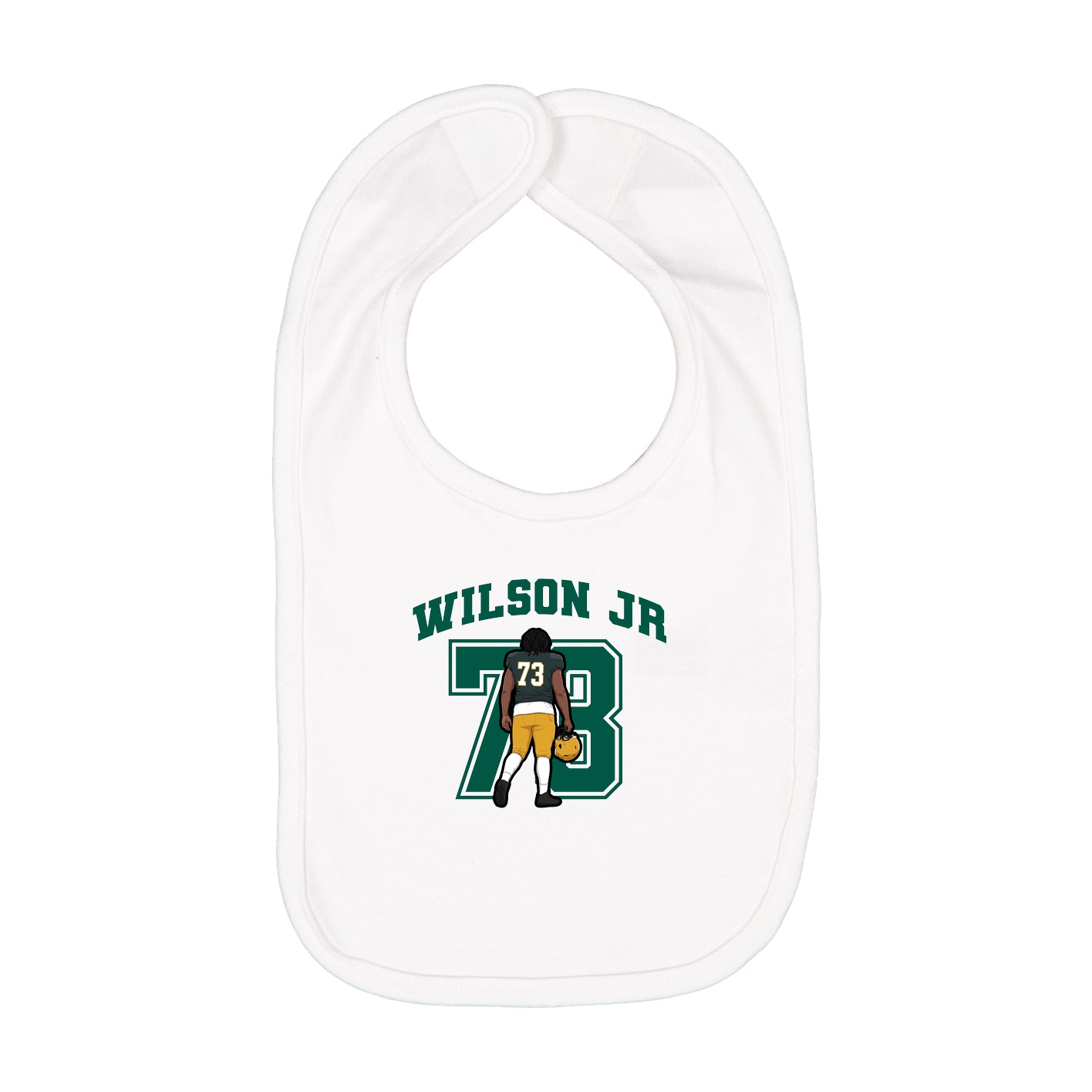 Infant Bib — Number in White