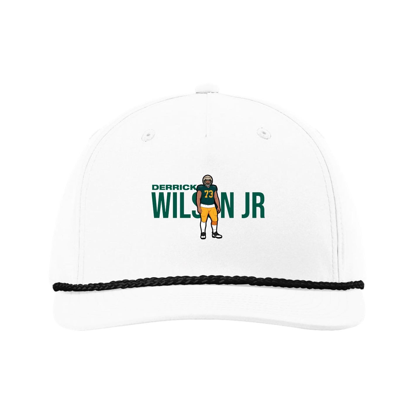 Five-Panel Classic Rope Cap — Player Name in White