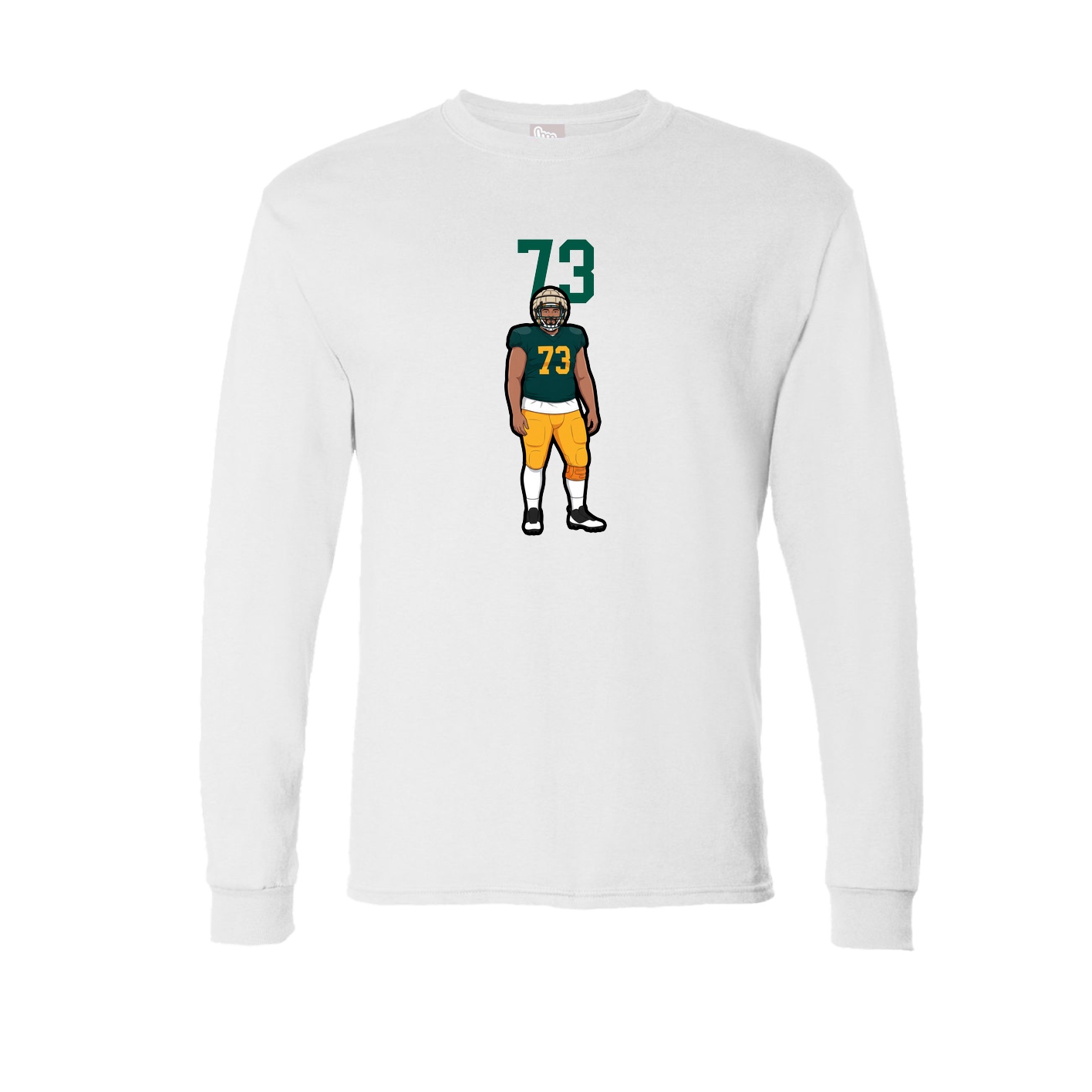 Long Sleeve Tee — Number Top in White
