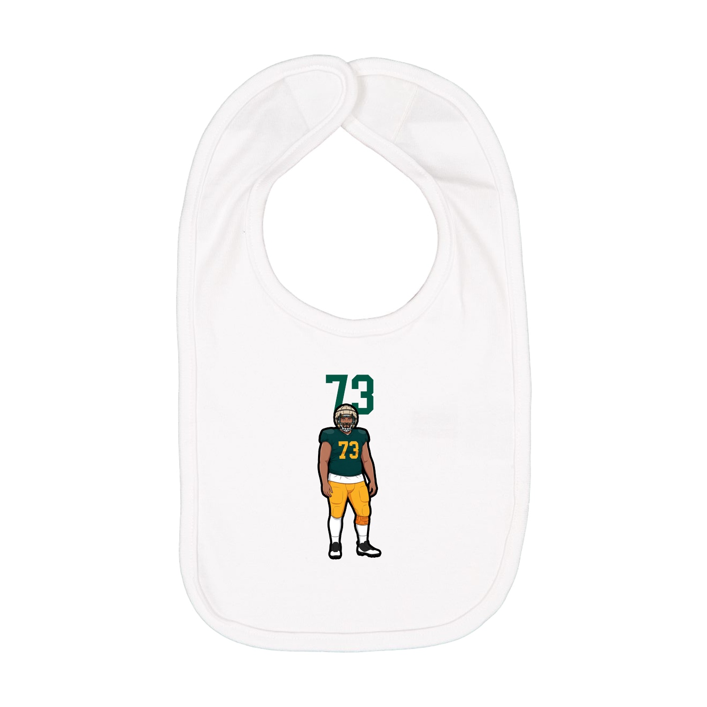 Infant Bib — Number Top in White