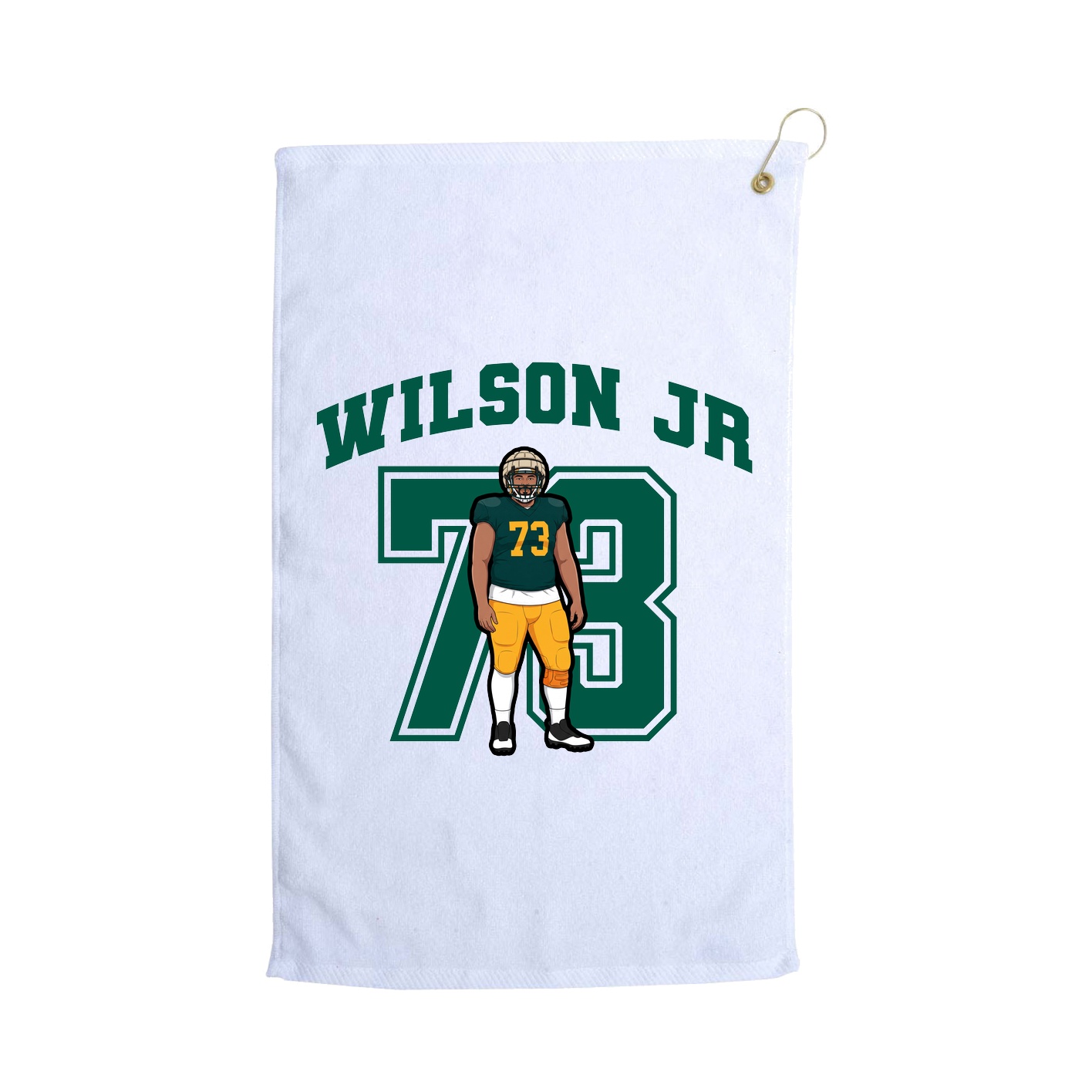Golf Towel — Number in White