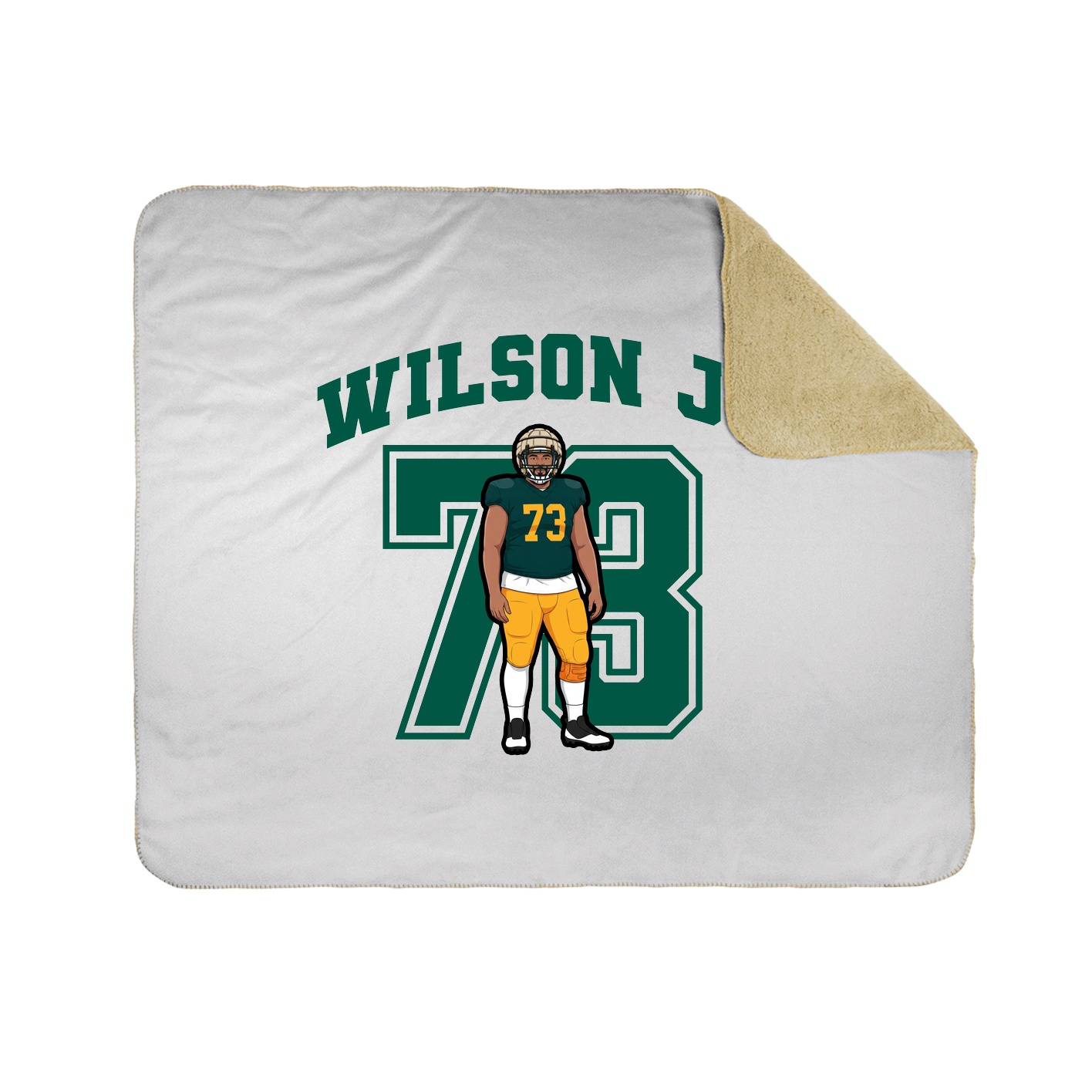 Throw Blanket — Number in White