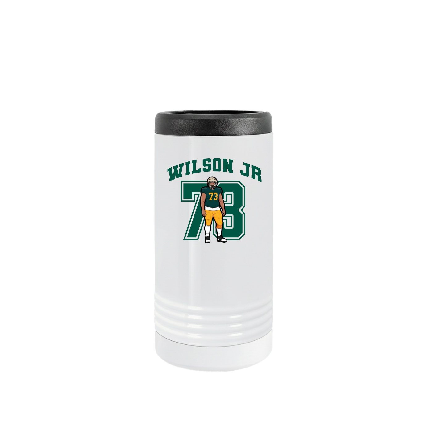 Slim Beverage Holder — Number in White