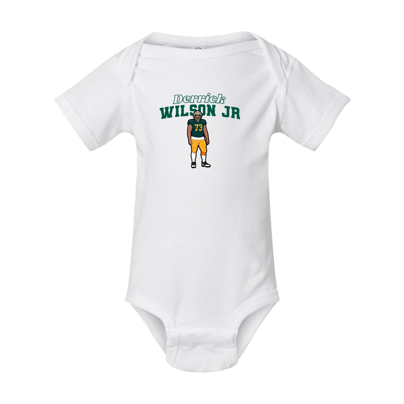 Baby Onesie — Name Arch in White