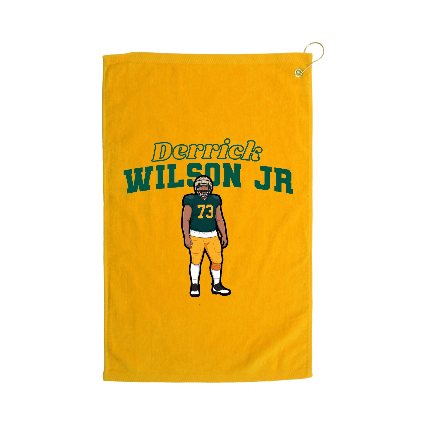 Golf Towel — Name Arch in Gold