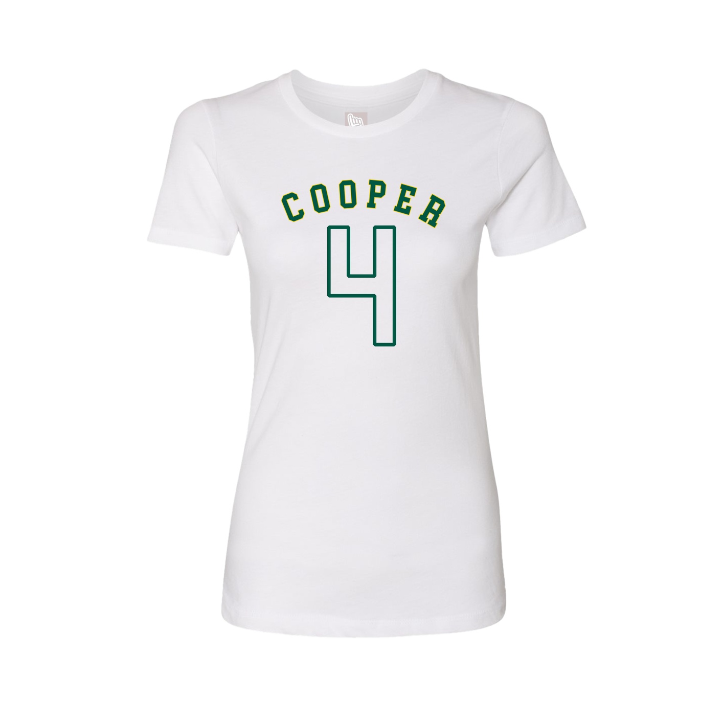 Fitted Women's Tee — Shirsey Arch in White