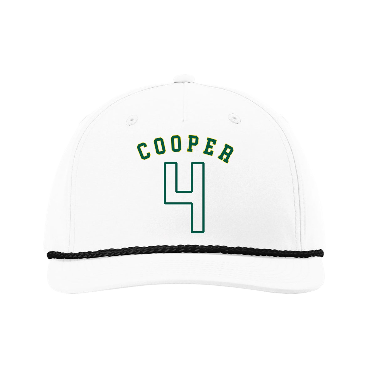Five-Panel Classic Rope Cap — Shirsey Arch in White