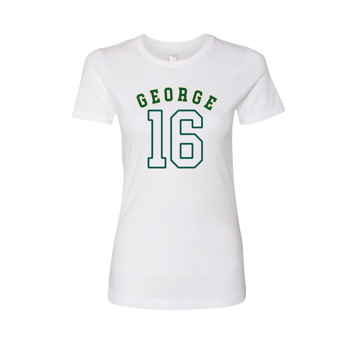 Fitted Women's Tee — Shirsey Arch in White