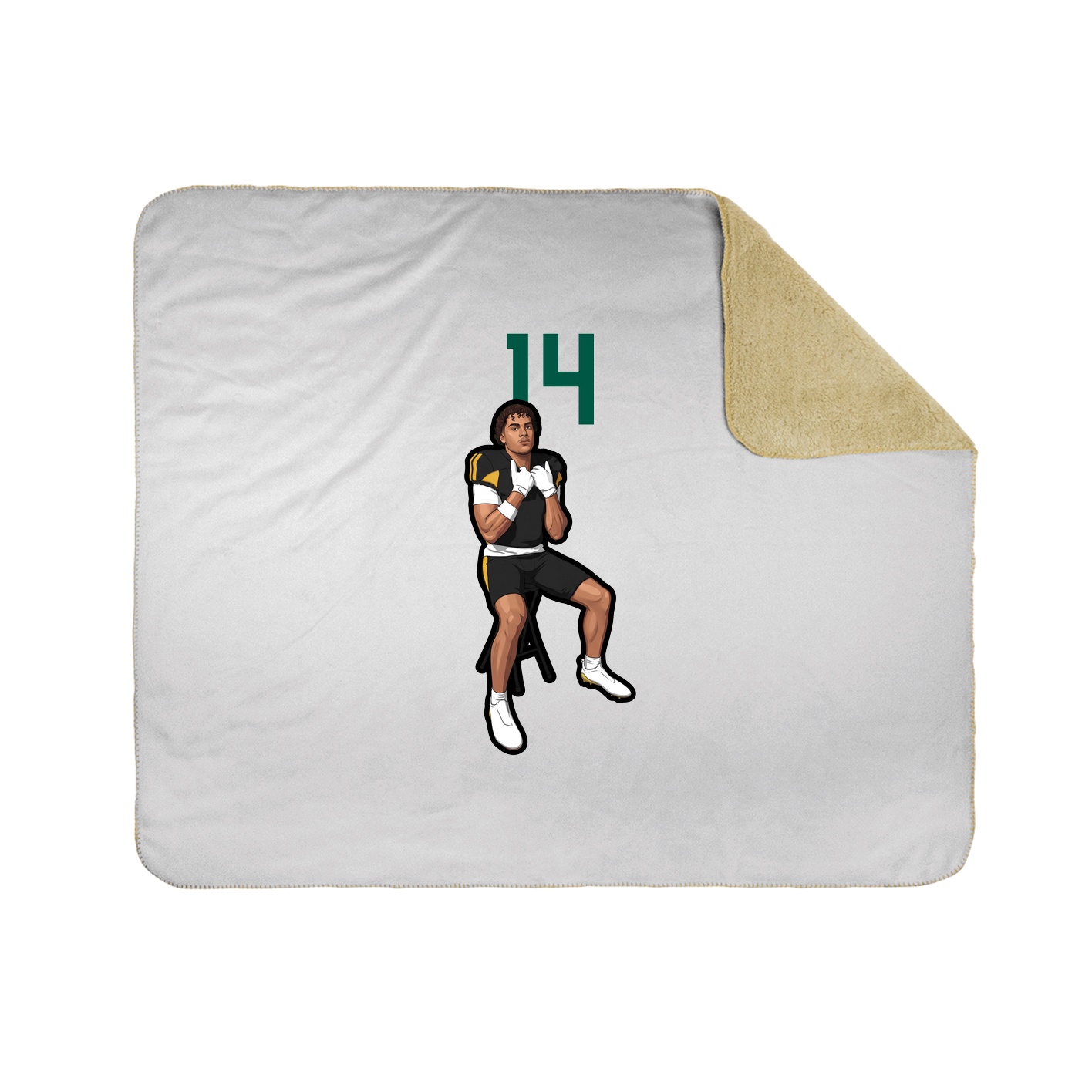 Throw Blanket — Number Top in White