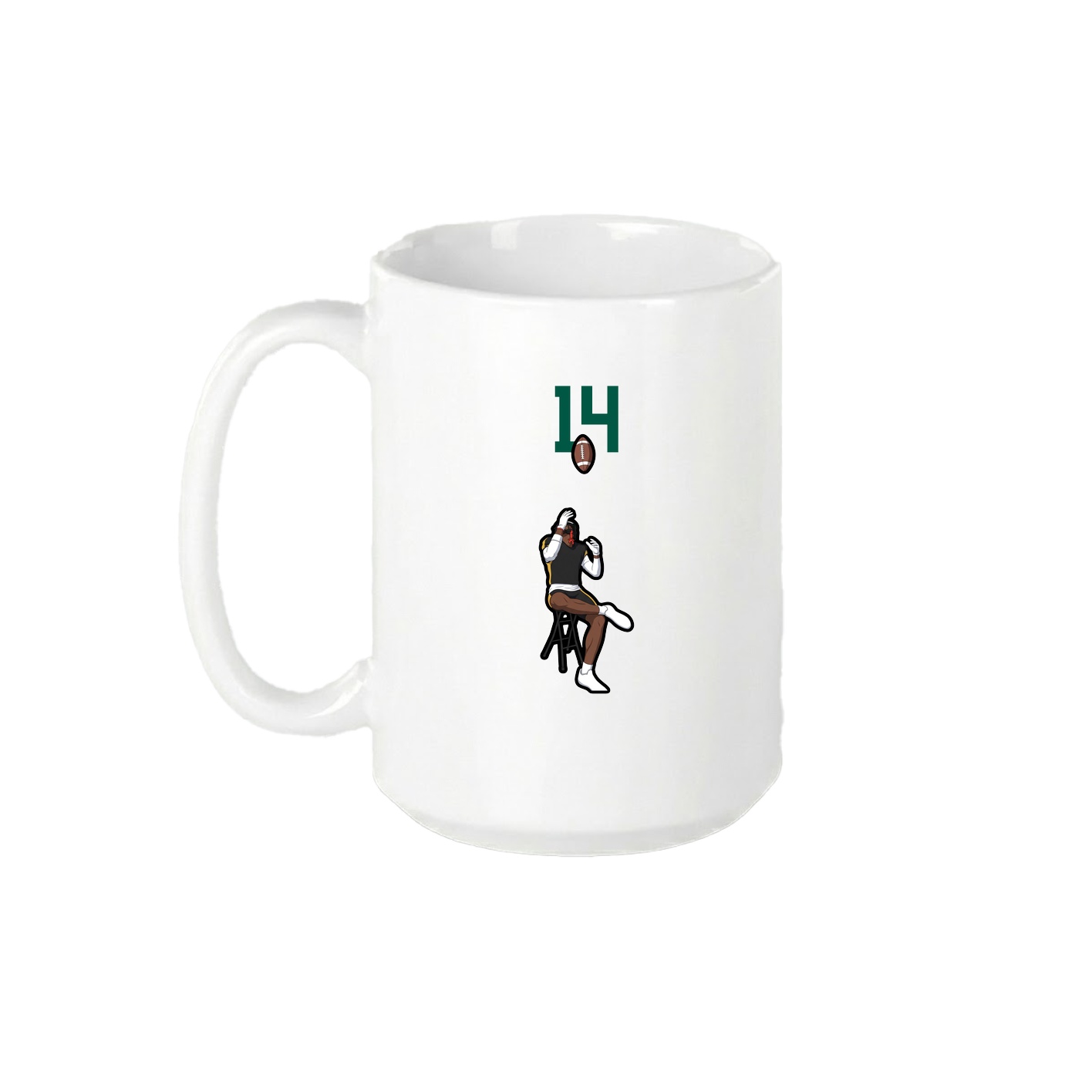 15oz Coffee Mug — Number Top in White