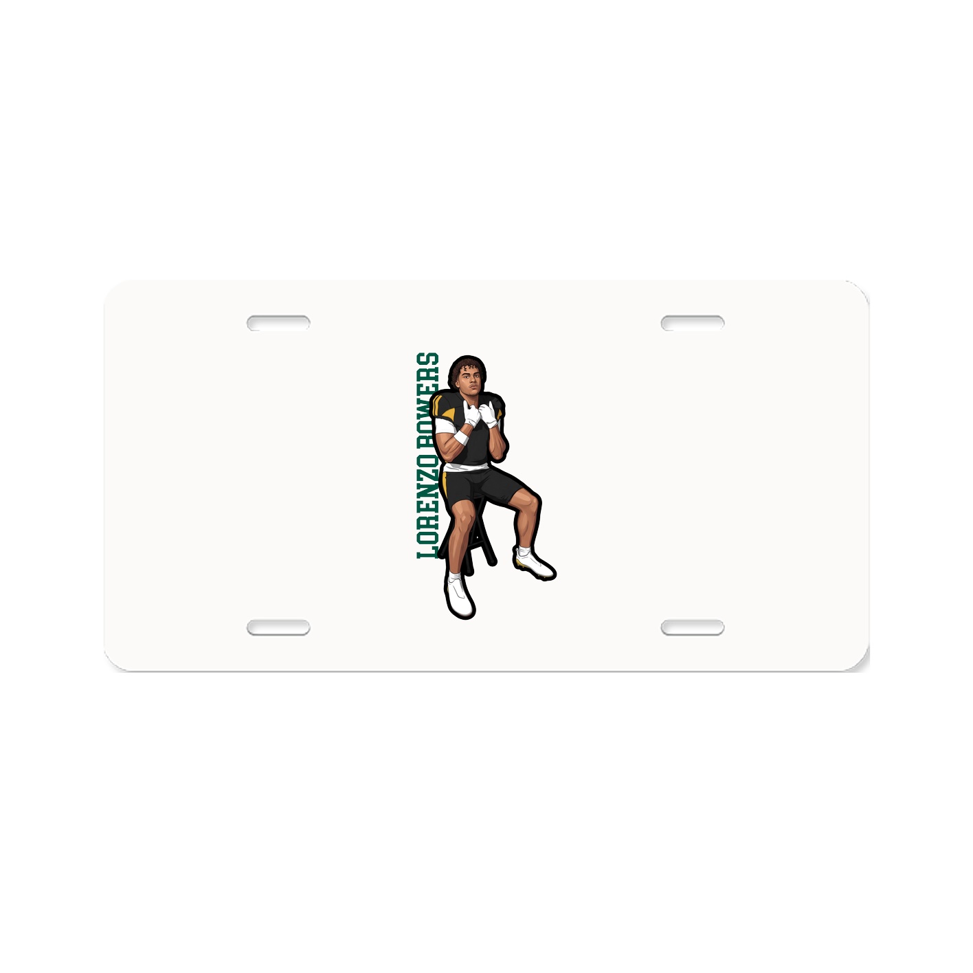 License Plate — Name Vertical in Classic