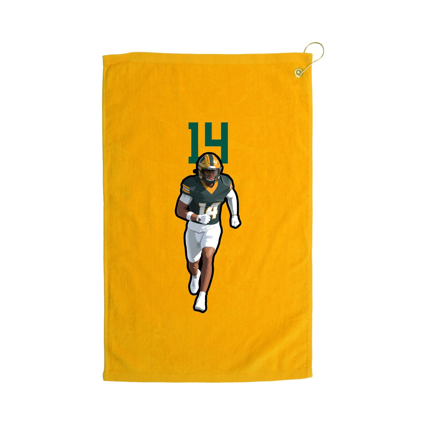 Golf Towel — Number Top in Gold