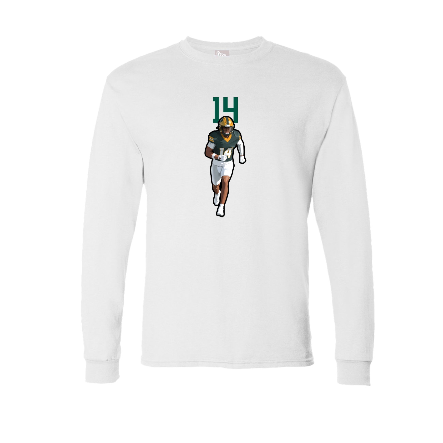Long Sleeve Tee — Number Top in White