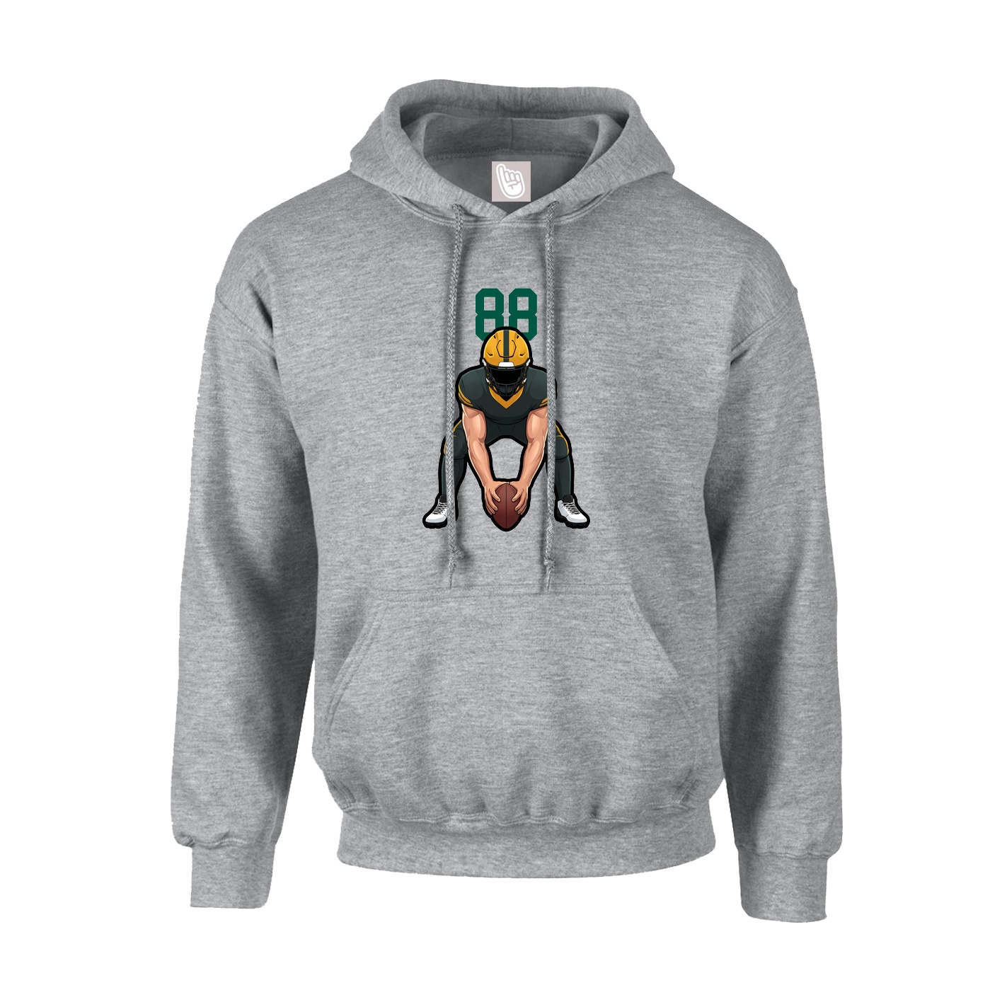 Youth Hoodie — Number Top in Grey