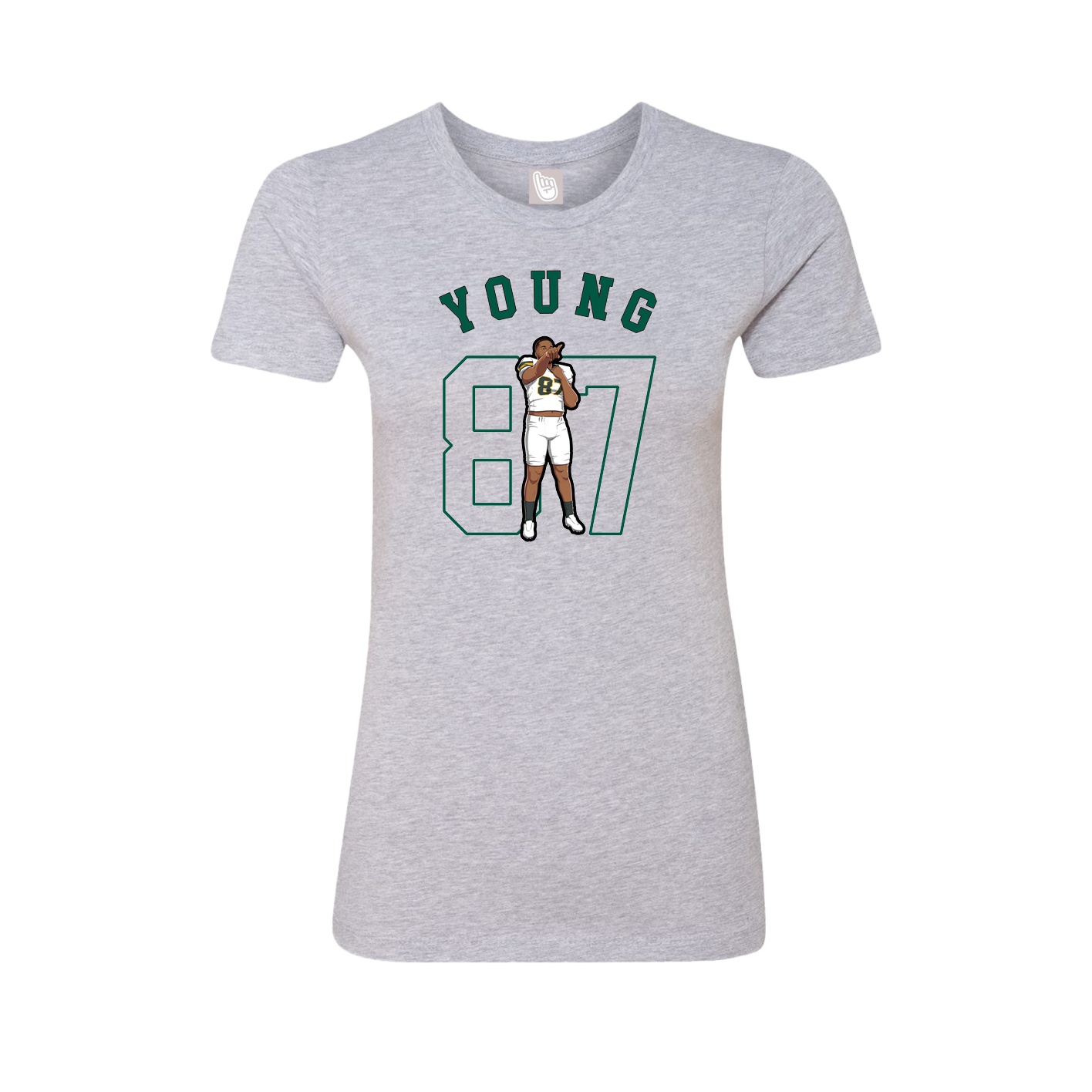 Fitted Women's Tee — Shirsey Arch in Grey