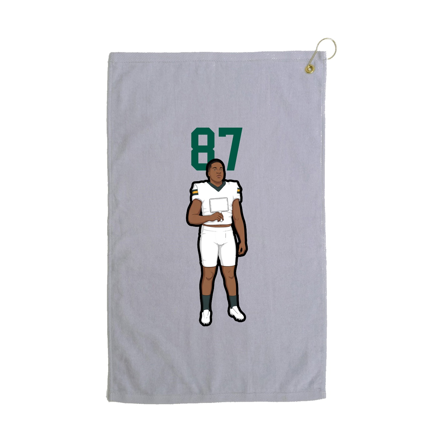 Golf Towel — Number Top in Grey
