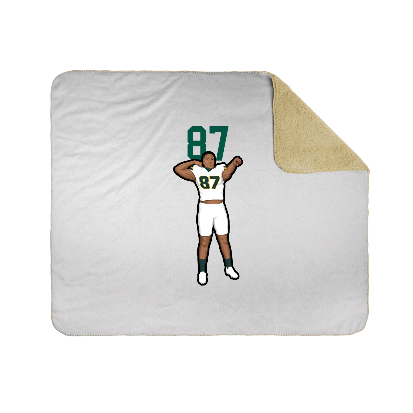 Throw Blanket — Number Top in White