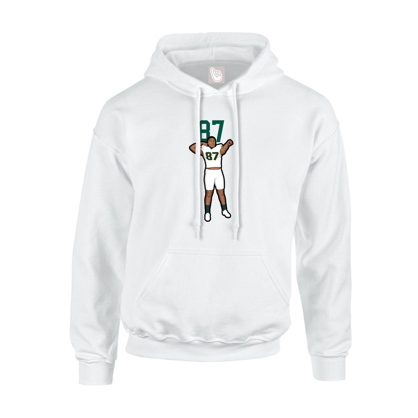 Hoodie — Number Top in White