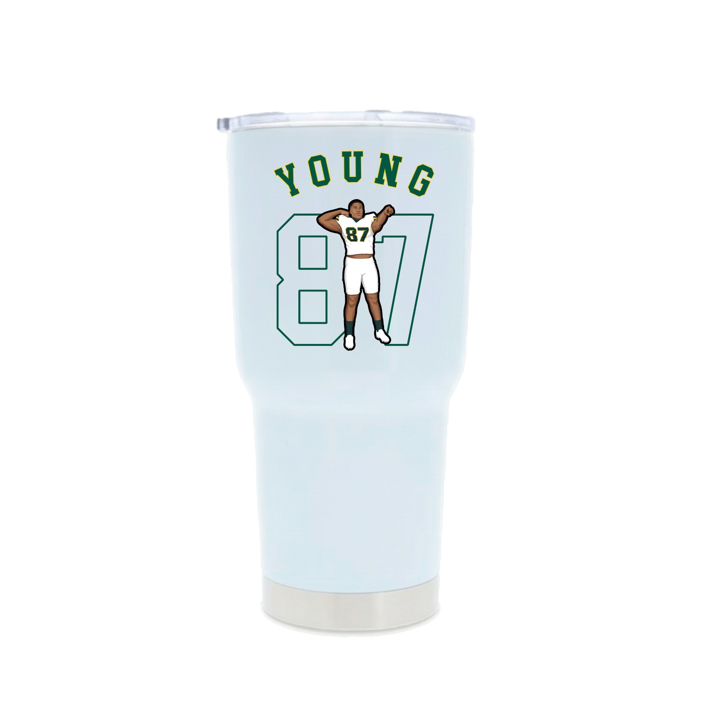30oz Stainless Steel Tumbler — Shirsey Arch in White