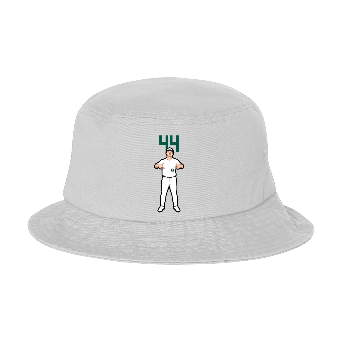 Bucket Cap — Number Top in White