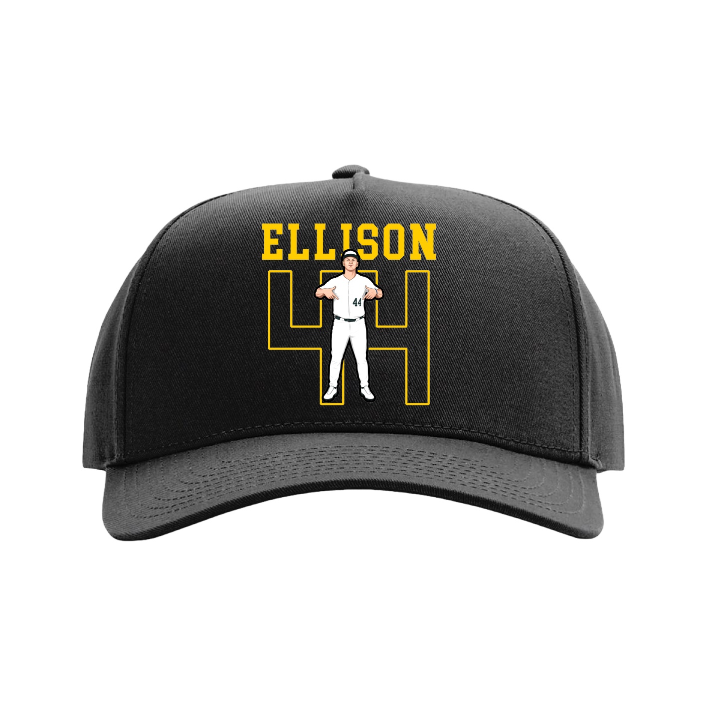 Full Fabric Five-Panel Champ Cap — Shirsey in Black