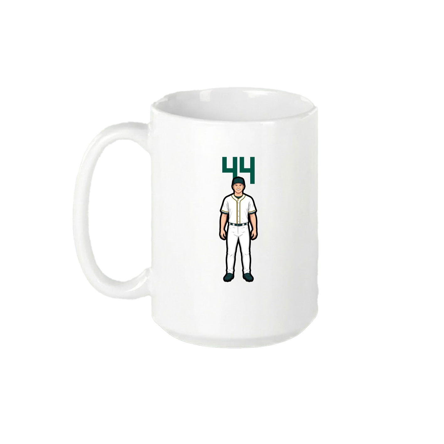 15oz Coffee Mug — Number Top in White