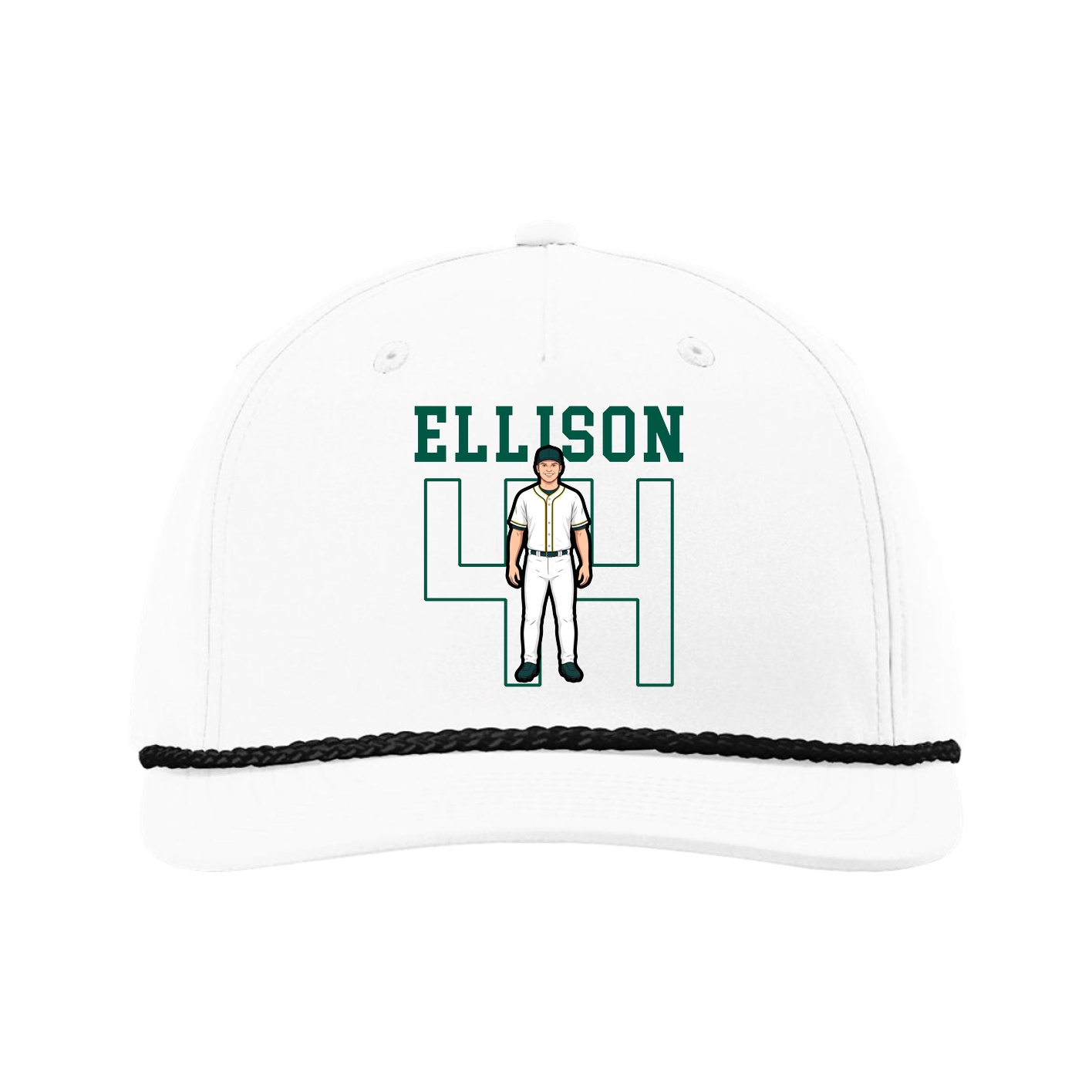 Five-Panel Classic Rope Cap — Shirsey in White