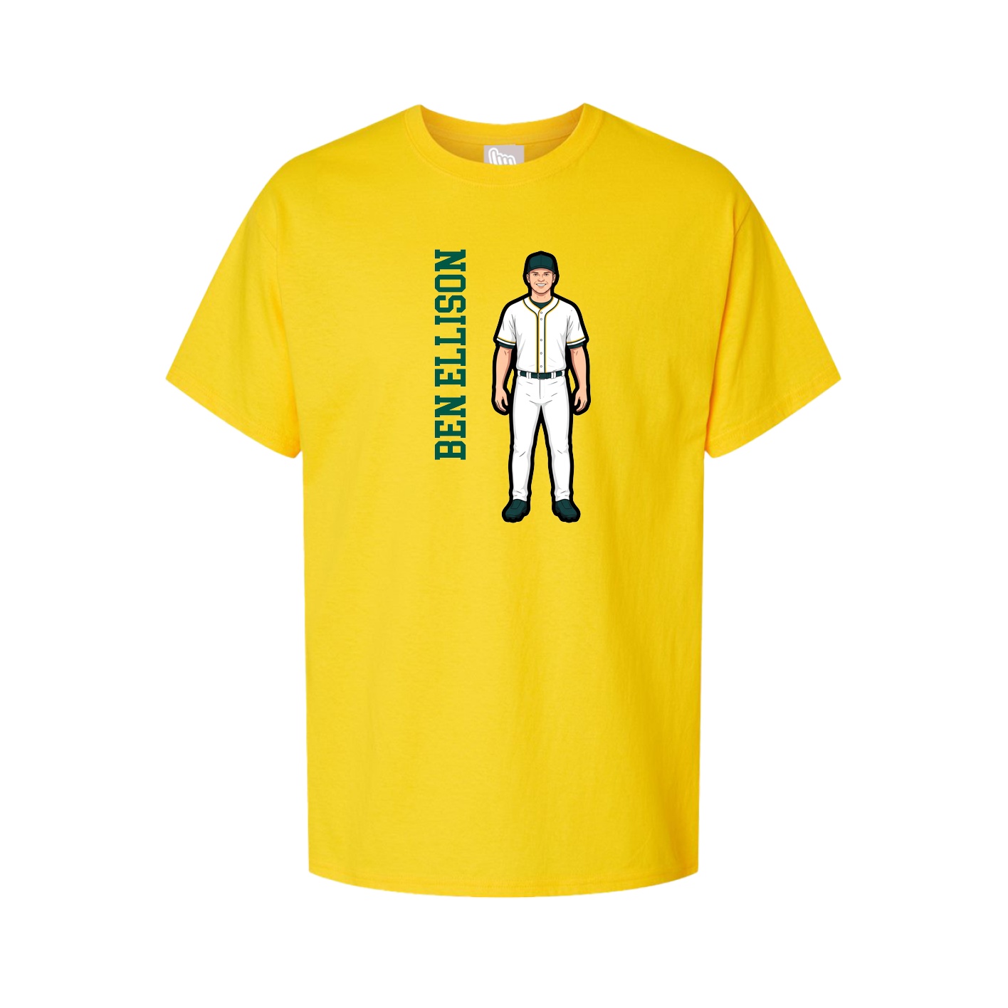 Tee — Name Vertical in Gold