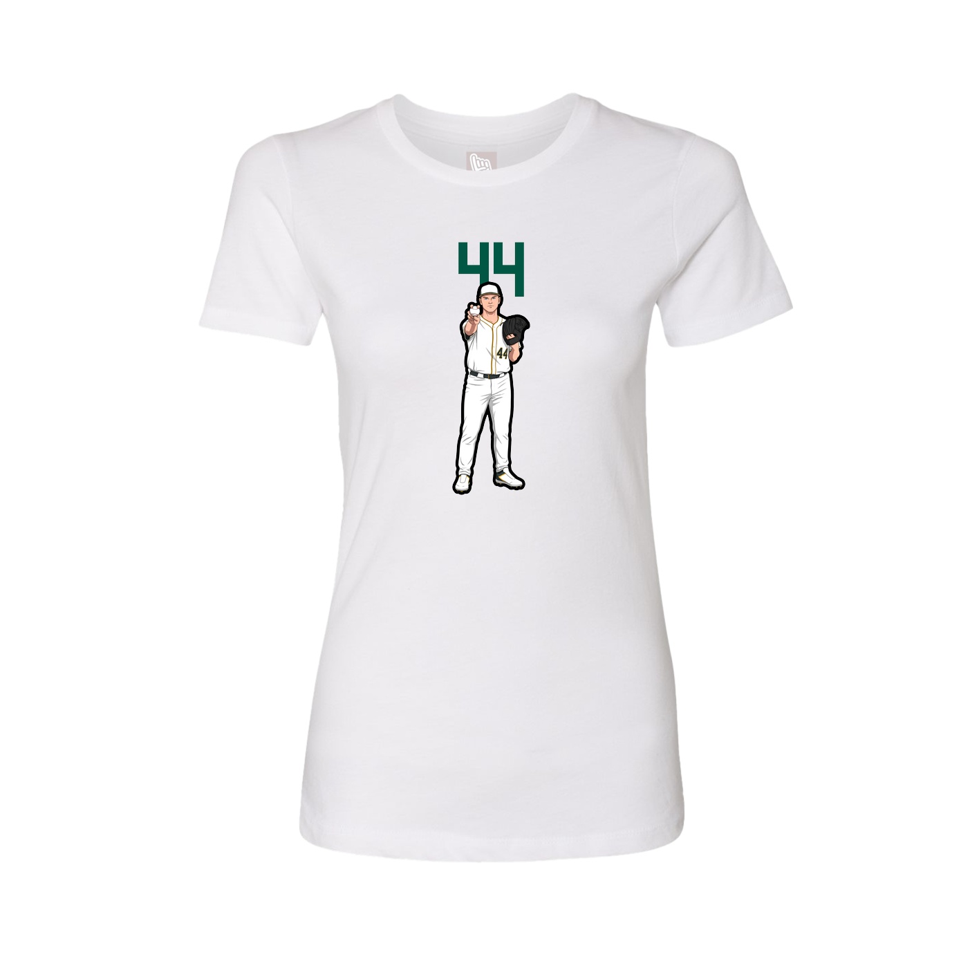 Fitted Women's Tee — Number Top in White