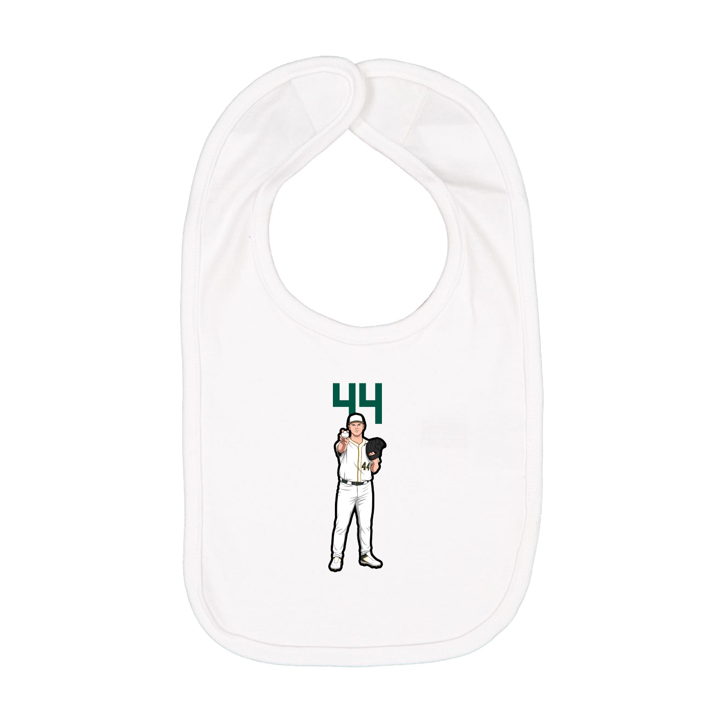 Infant Bib — Number Top in White